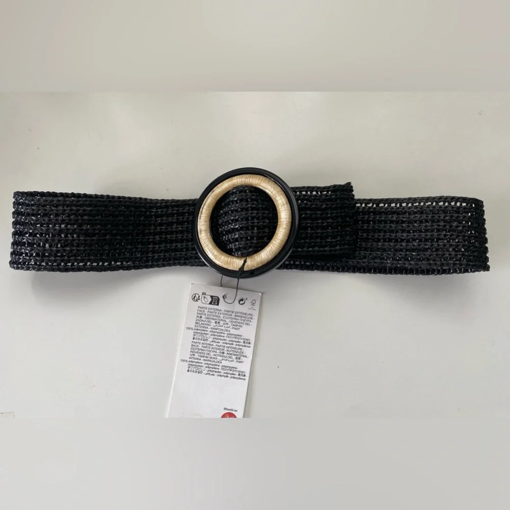 NWT Zara Knit Black Belt